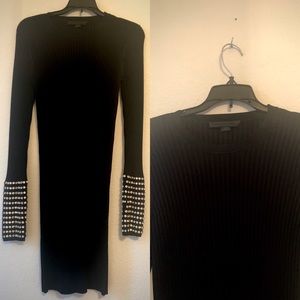 Alexander wang couture black corded mini dress